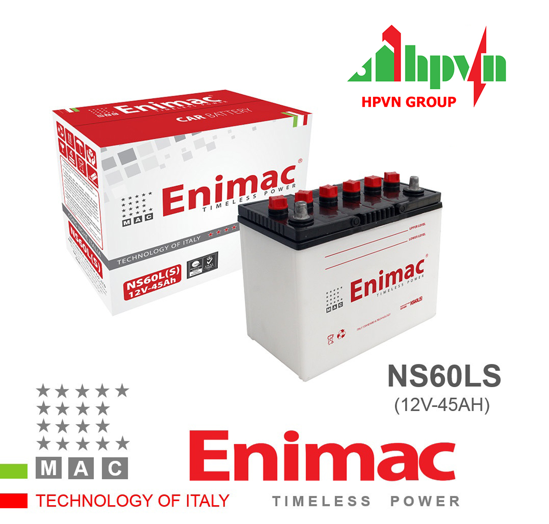 BÌNH ẮC QUY ENIMAC NS60LS (12V-45AH)